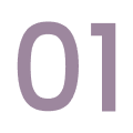 Purple number 01 displayed